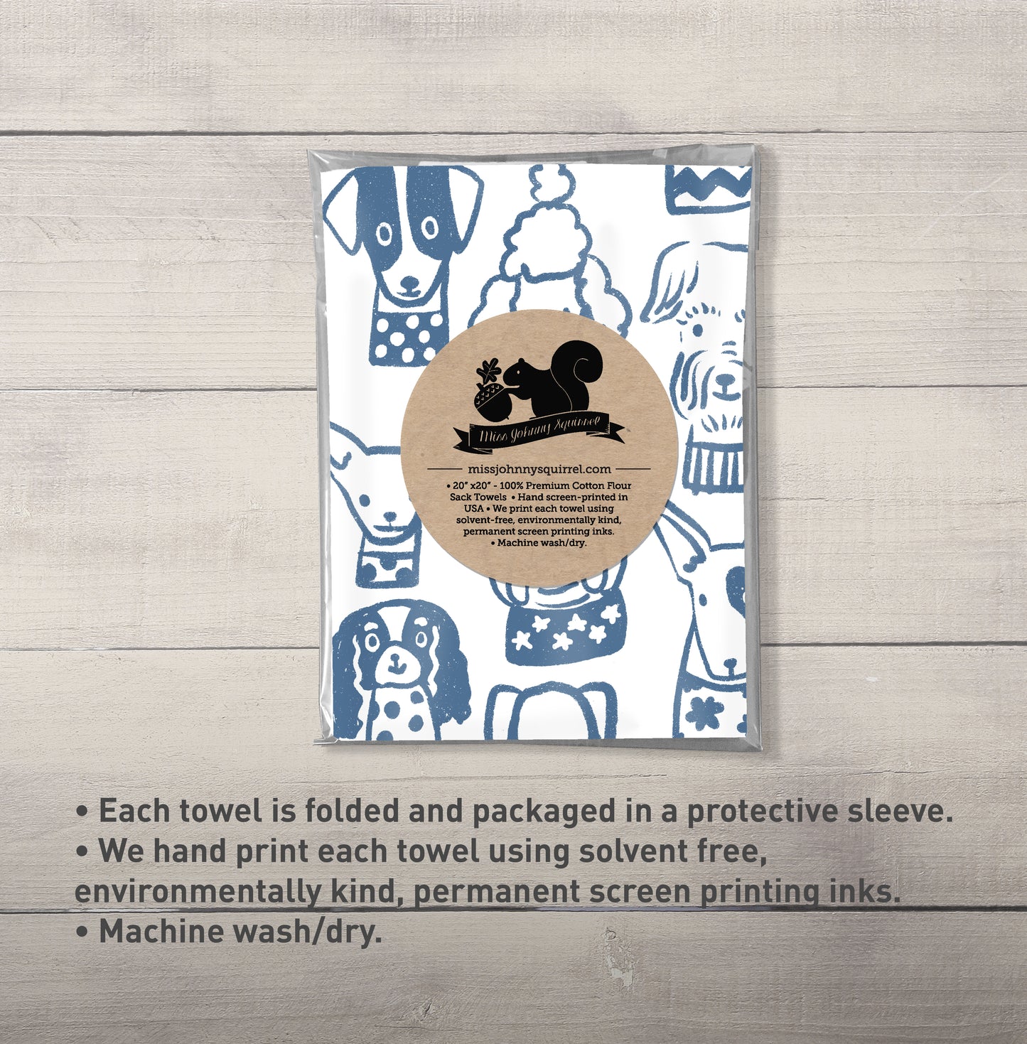 Motley Puppy Dogs Tea Towel