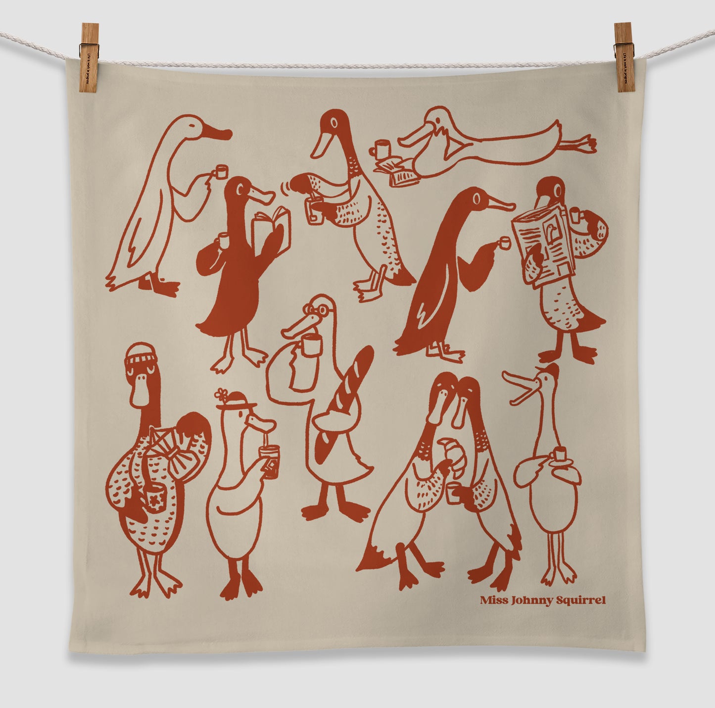 Ducks Tea Towel