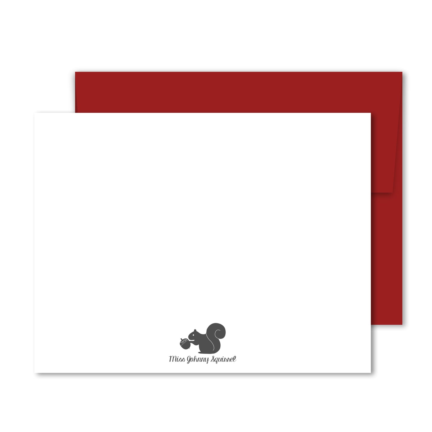 Miss Johnny Squirrel Greeting Card - Reverse Side