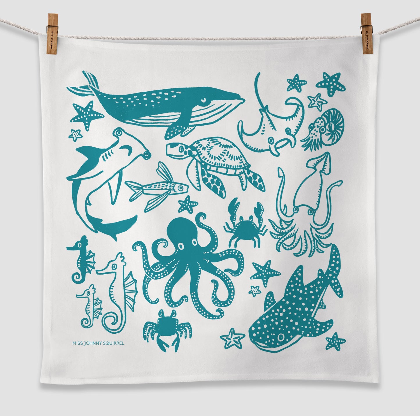 Ocean Wonders Tea Towel