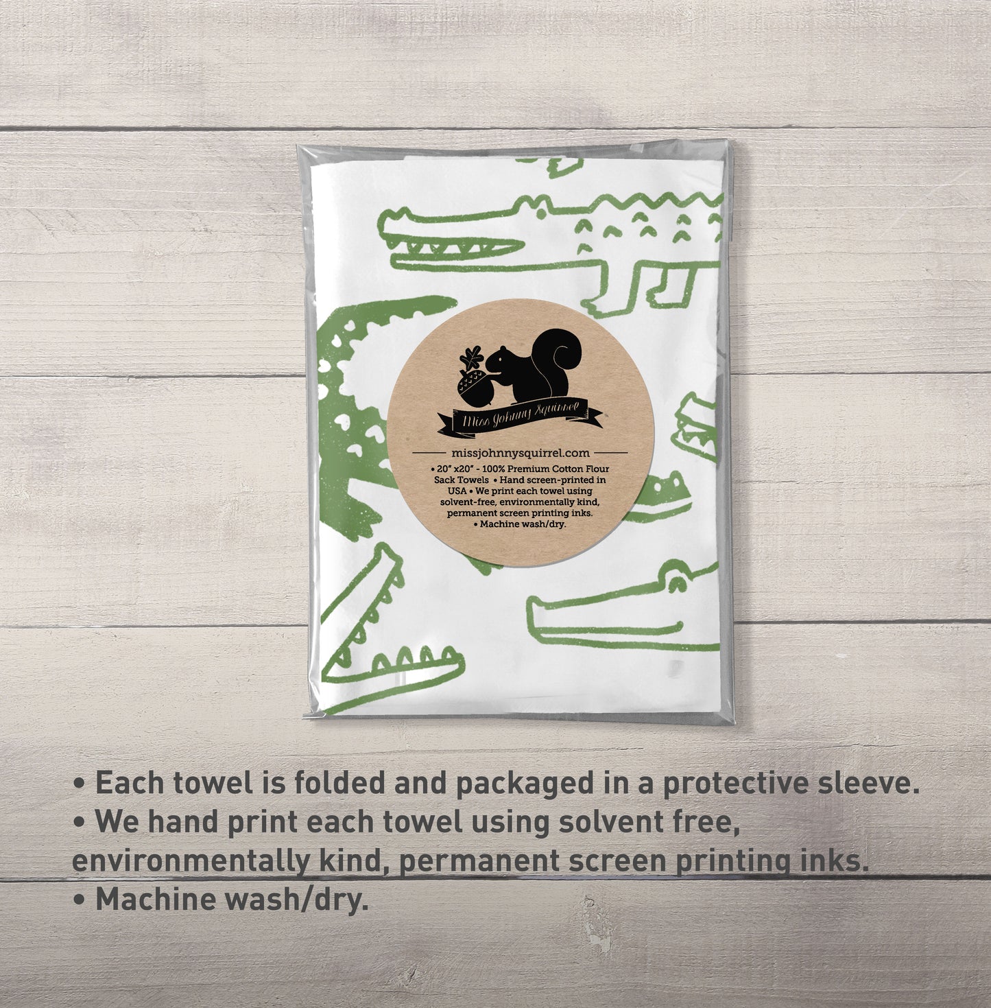 Alligator Tea Towel