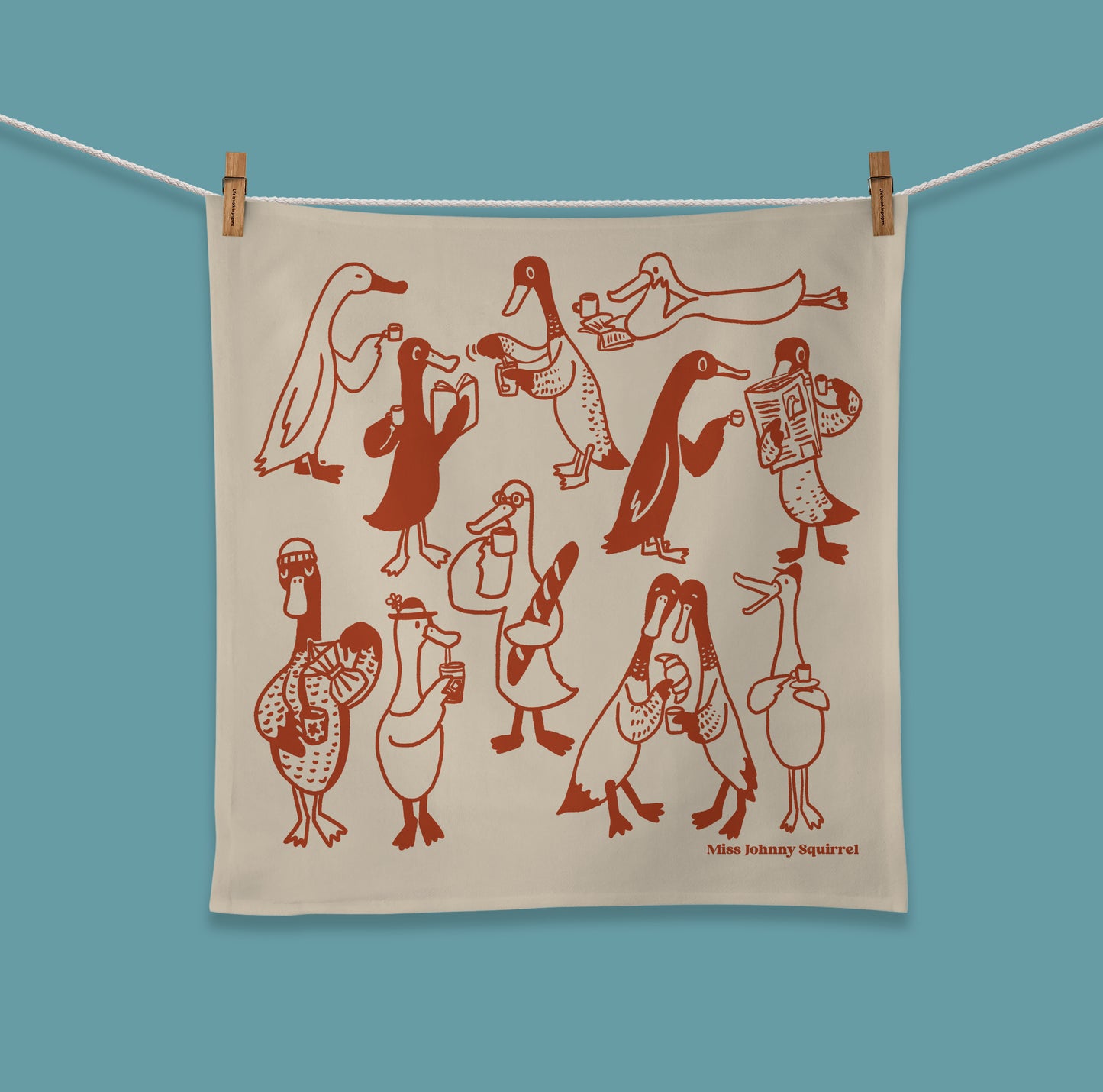 Ducks Tea Towel