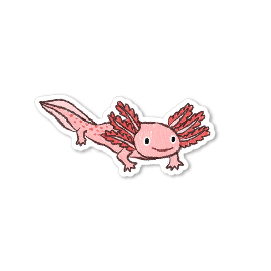 Cute Axolotl sticker – Sweet axolotl sticker