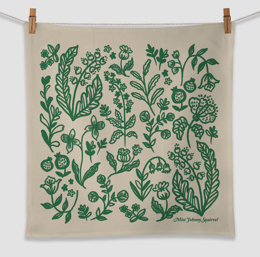 Flowers and Plants Tea Towel