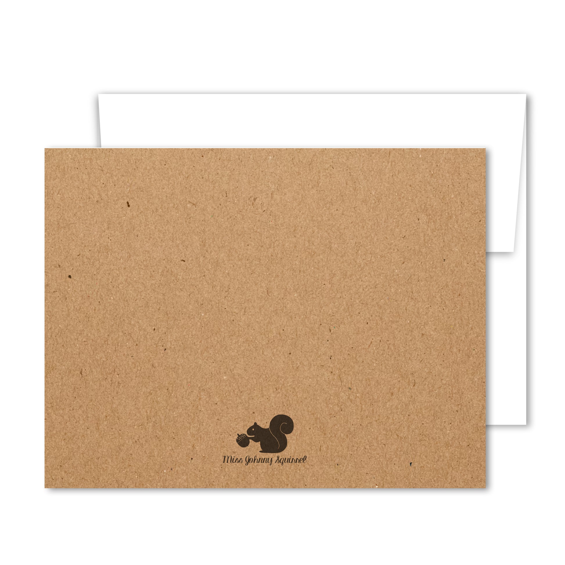 Miss Johnny Squirrel Greeting Card - Reverse Side
