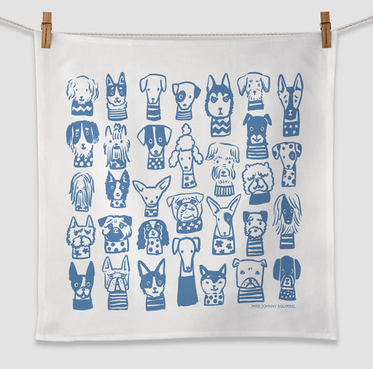 Motley Puppy Dogs Tea Towel