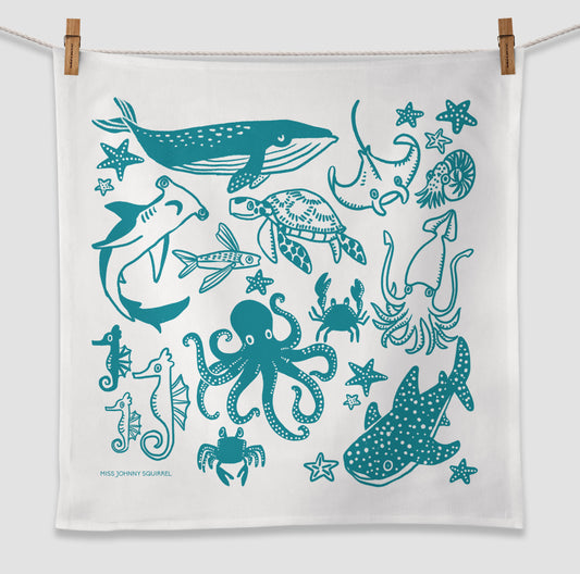 Ocean Wonders Tea Towel