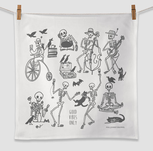 Skeleton Tea Towel