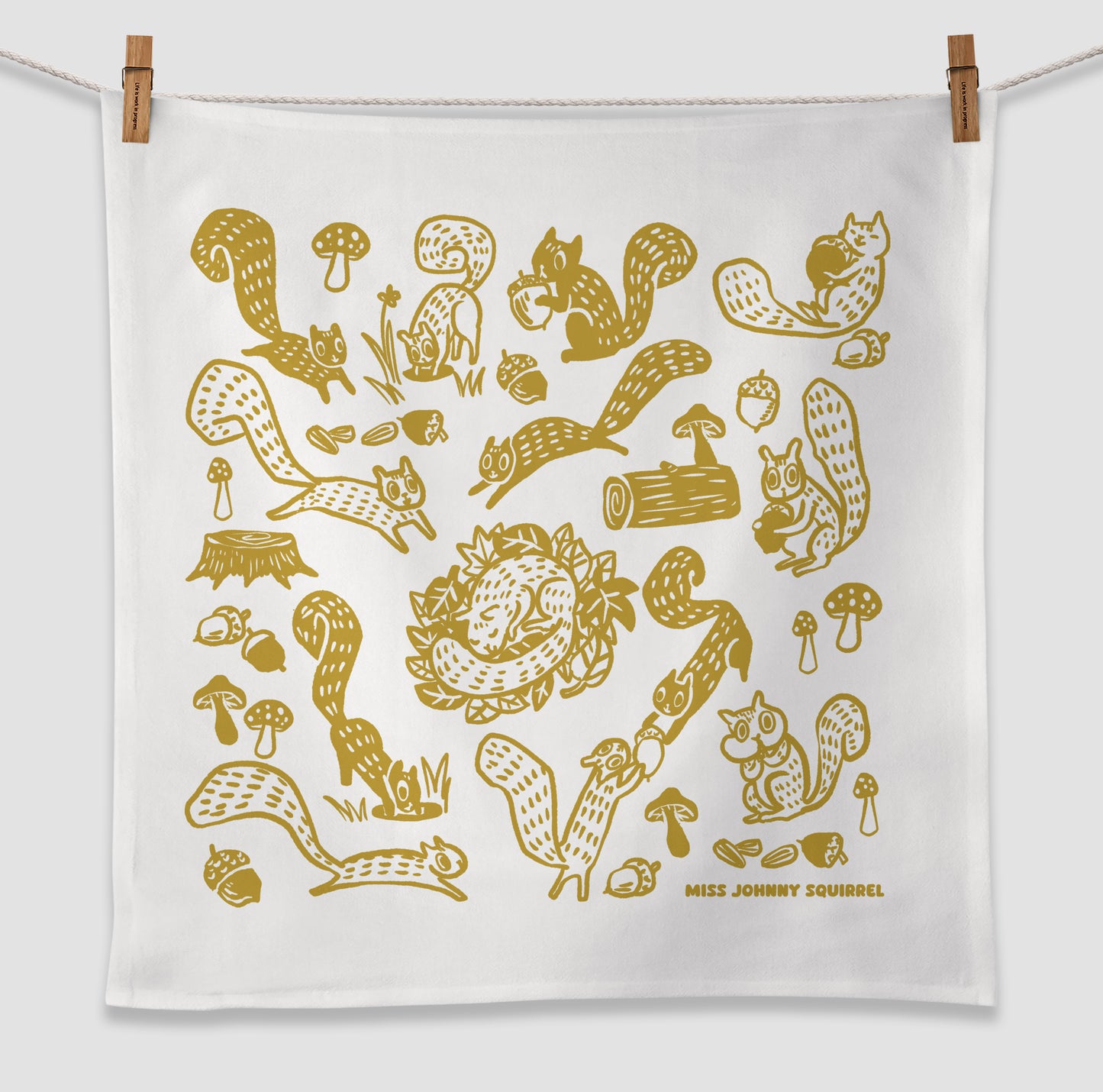 Squirrel Tea Towel
