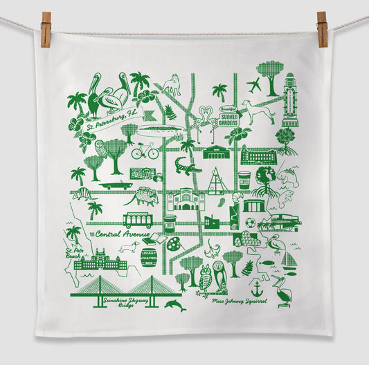 St Petersburg Map Tea Towel
