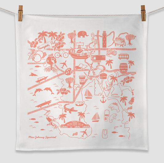 Tampa Map Tea Towel