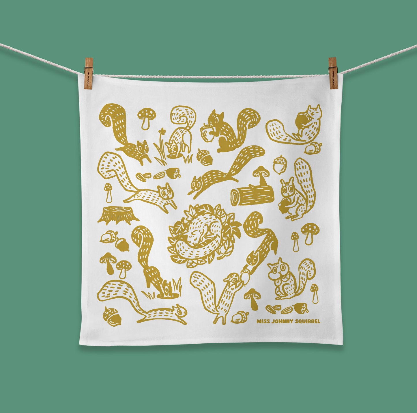 Squirrel Tea Towel