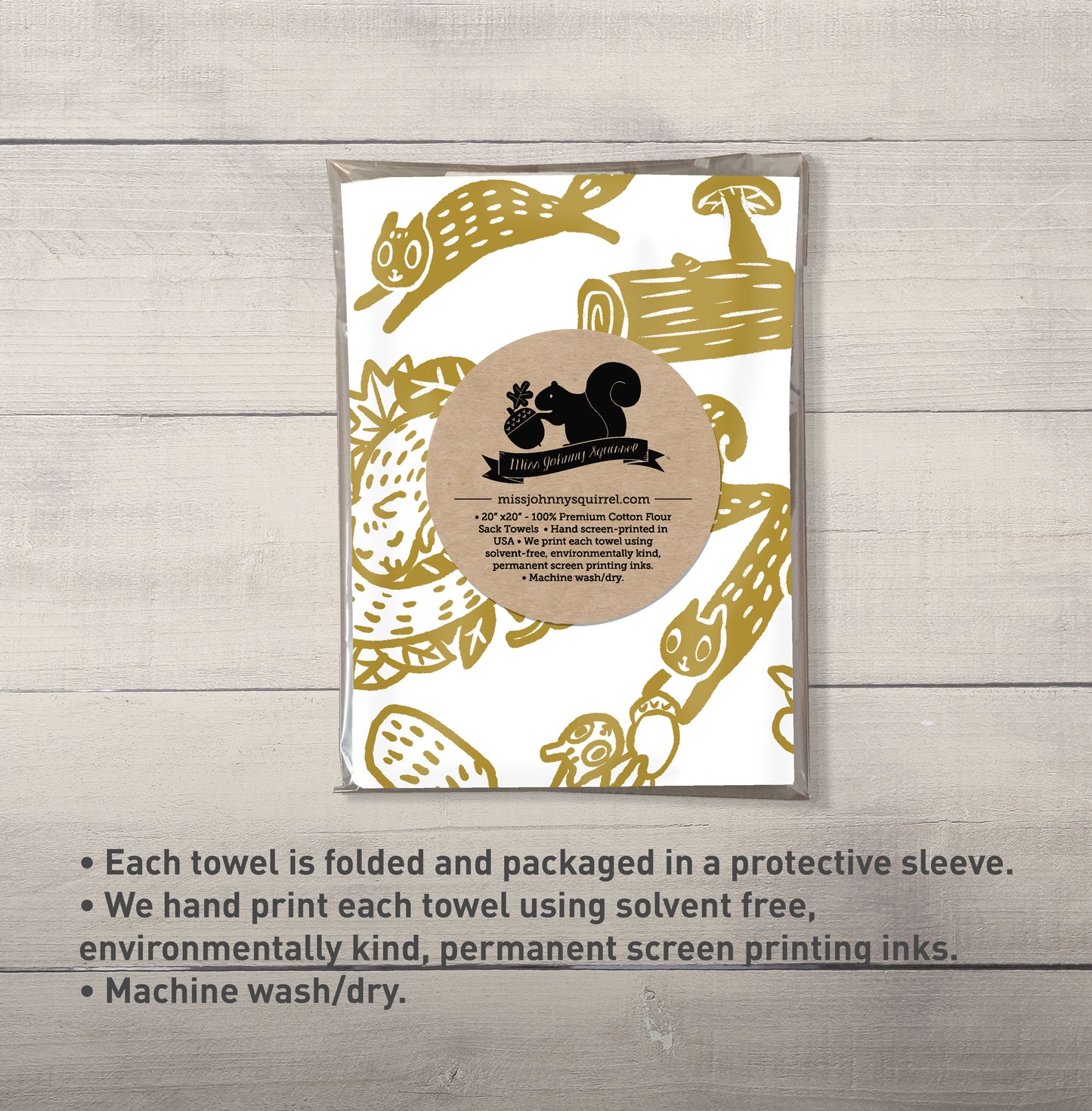 Squirrel Tea Towel
